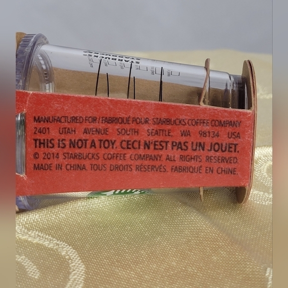 Starbucks 2014 Plastic Cold Cup with Straw Christmas Ornament - Collectors Piece - Picture 3 of 4